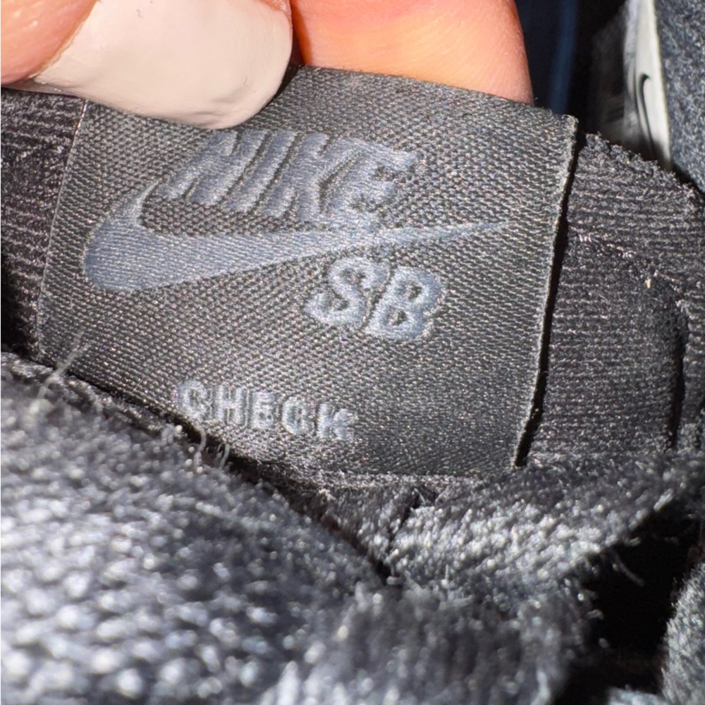 NIKE MENS SB CHECK SOLARSOFT SNEAKER - BLACK sneakers shoes size 8.5 - Picture 3 of 16